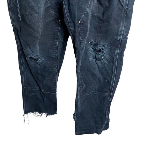 Vintage Distressed Carhartt Black Double Knee Pants Made In USA 38 - Picture 3 of 7